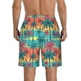 thumbnail image 3 of Kdxio Hawaii Palms Pattern Mens Casual Shorts - Drawstring Summer Beach Sports Shorts for Men, 3 of 9