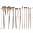 thumbnail image 3 of Set de herramientas para maquillaje: pinceles de madera, 10 piezas, pincel cosmético para cejas, pincel para sombra de ojos, 3 of 8