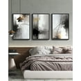 thumbnail image 4 of Drsoum Large Abstract Wall Art 24x36in3pcs Black Framed Black Line Modern Minimalist Painting Decor Graffiti Artwork, 4 of 8