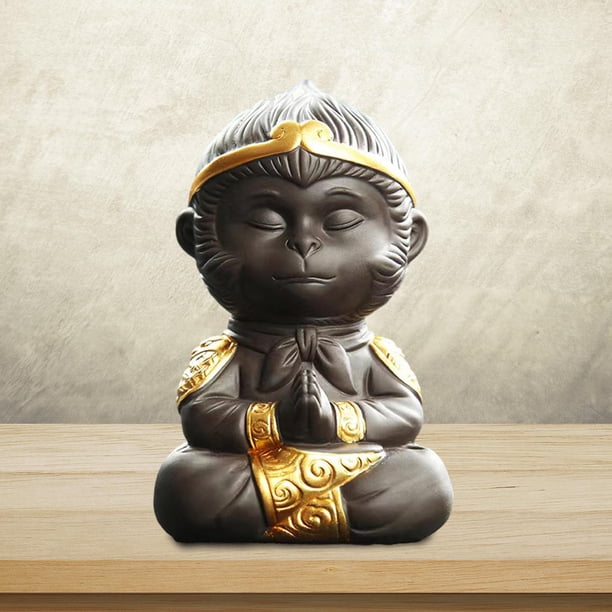 Figurita de , figura de té para mascotas, adorno de mesa, decoración del hogar, decoración de arcilla para estante, dormitorio, escritorio, Bendecir