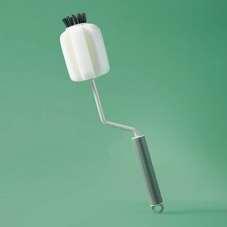 

Detachable Sponge Bottle Brush 360-Degree Rotation Cup Brush with Bristles on Tip Wine Baby Glass Cleaning Accessories New