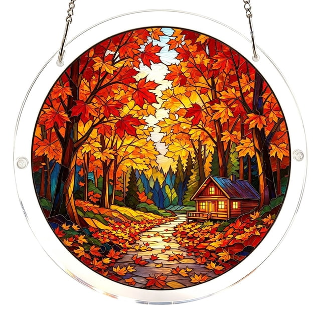 Tong Acrylic Puzzle Style Colored Glass Style Hanging Featuring Unique Irregular Shapes As Home Art Which Can Be Installed On Windows