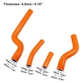 thumbnail image 3 of Unique Bargains 4 Pcs Orange Silicone Radiator Coolant Hose Pipe Tubing Fit for Yamaha YZ250 YZ 250 2002-2013, 3 of 6
