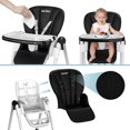 thumbnail image 4 of Sejoy 4 Wheels Baby High Chair for Toddlers, Foldable High Chair with Adjustable Seat Heigh, Black, 4 of 9