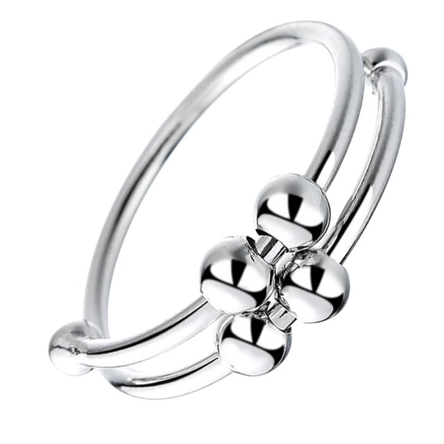 Anillo de doble capa ajustable Bling Bling de cobre para mujer