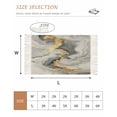 thumbnail image 2 of Yellow Grey Ombre Hallway Runner Rug 2'x5', Modern Marble Ink Painting Washable Kitchen Runner Rug with Tassels, Laundry Room Rugs Woven Cotton Carpet for Bedroom Entryway Front Door, 2 of 9