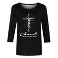 thumbnail image 5 of Daisyyozoid Nouvelles Arrivées Hauts pour Femmes Joyeuses Pâques Col Rond Manches Longues, 5 of 5
