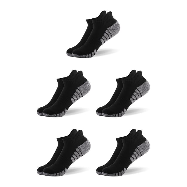 Sonducket 1 par de calcetines tobilleros de algodón deportes de invierno fitness unisex pie negro L Negro L 5Conjunto