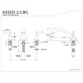 thumbnail image 2 of Kingston Brass KS5535FL 8 Inch -18 Inch Widespread Roman Tub Filler - Oil Rubbed Bronze, 2 of 2