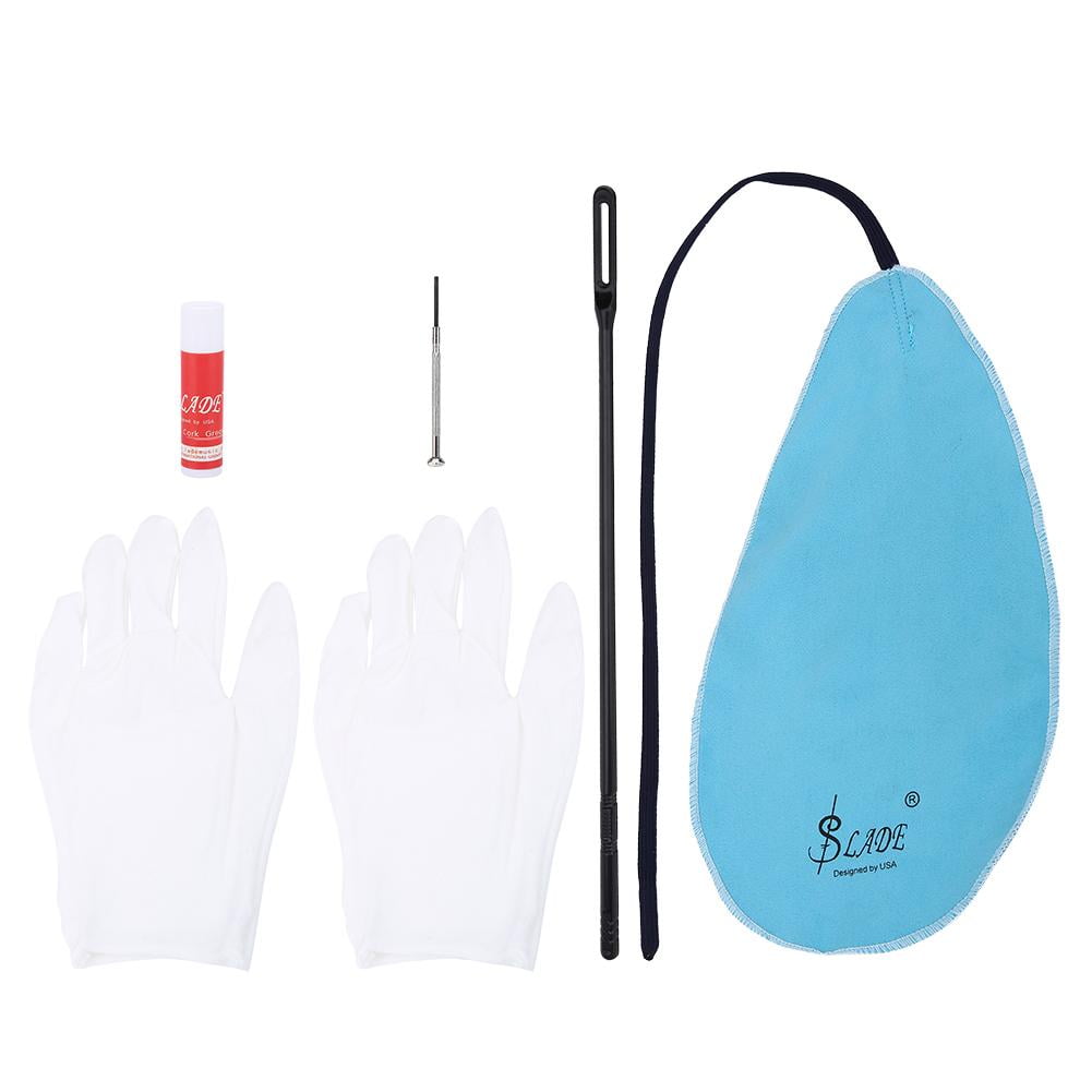 Mgaxyff Flute Cleaning Kit Set with Cleaning Cloth Stick Grease