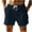 Navy, variant on Erwazi Men's Cotton Shorts Casual Elastic Waist Drawstring Summer Beach Vacation Yoga Golf Shorts with Pockets