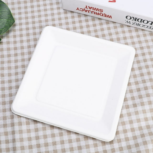 DIY Crafts Toys Square Paper Plates, Children DIY Toys, Cake Food Dishes 20pcs Picnic For Home