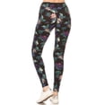 thumbnail image 4 of Long Yoga Style Banded Lined Floral Printed Knit Legging With High Waist Multi, 4 of 4