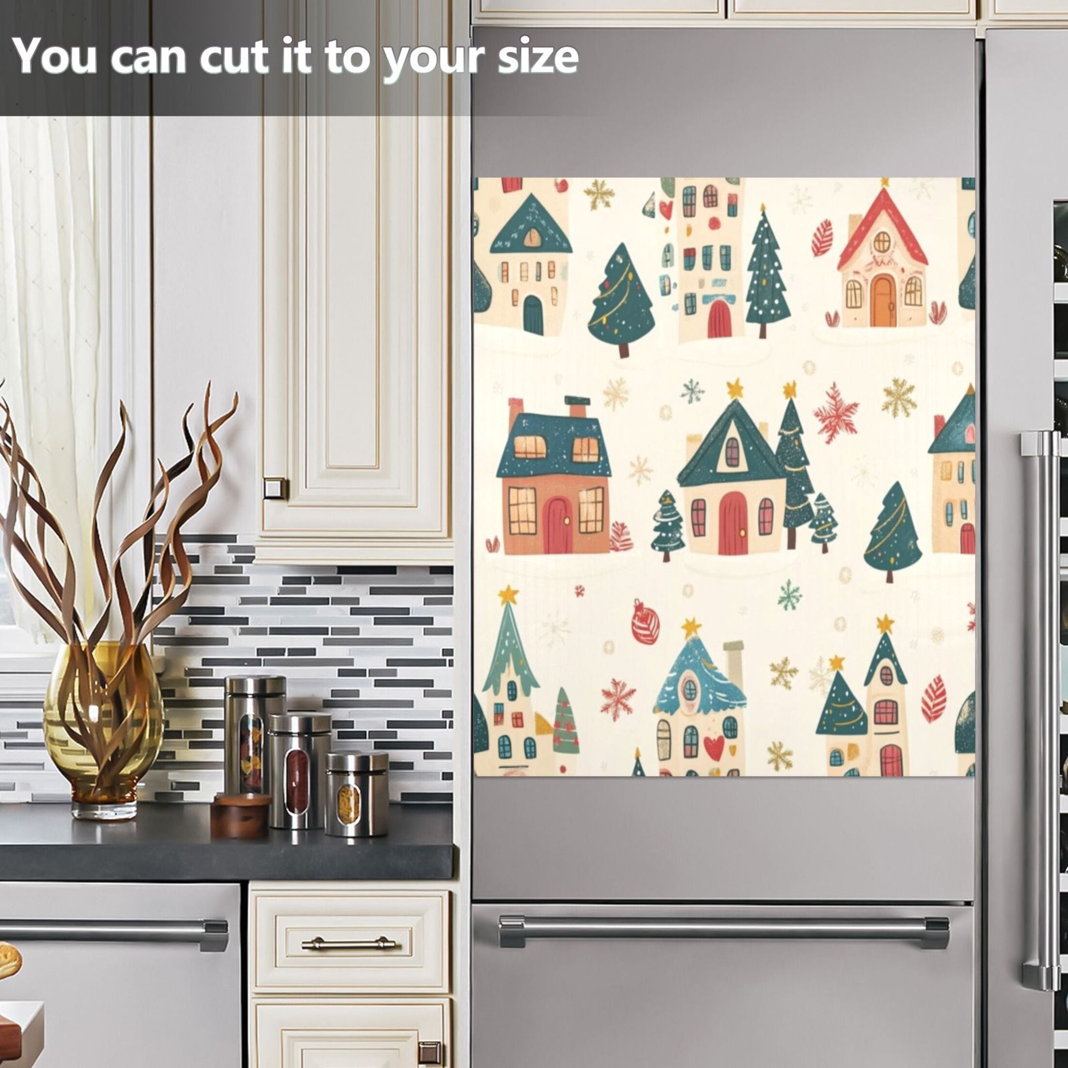 Dishwasher Magnetic Sticker 23x26 Inch Refrigerator Magnetic Sticker Washing Machine Magnetic Sticker Kitchen Panel Magnetic Sticker Home Decor Nice Cute House
