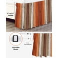 thumbnail image 3 of Burnt Orange Brown Wrap Around Bed Skirts for King Bed 18" Drop, Bed Skirt with Adjustable Elastic Belt Dust Ruffle Bed Valance for Bedroom Hotel Luxury Farmhouse Vintage Wooden Bed Frame Cover, 3 of 7