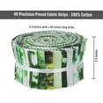 thumbnail image 6 of Soimoi 40Pcs Tie Dye Print Cotton Precut Fabrics For Quilting Craft Strips 2.5x42inches Jelly Roll - Green, 6 of 9