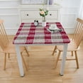 thumbnail image 3 of BANET Square/RectangleTablecloth Cotton Linen Plaid Tablecloth Table Cover Kitchen Dinning Tabletop Decoration White, 3 of 7