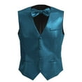 thumbnail image 2 of African Men's Jacquard Formal Suit Vest and Bow Tie set, 2 of 5
