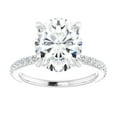 thumbnail image 2 of Talia Moissanite Engagement Ring Oval Solitaire Hidden Halo, 2 of 5