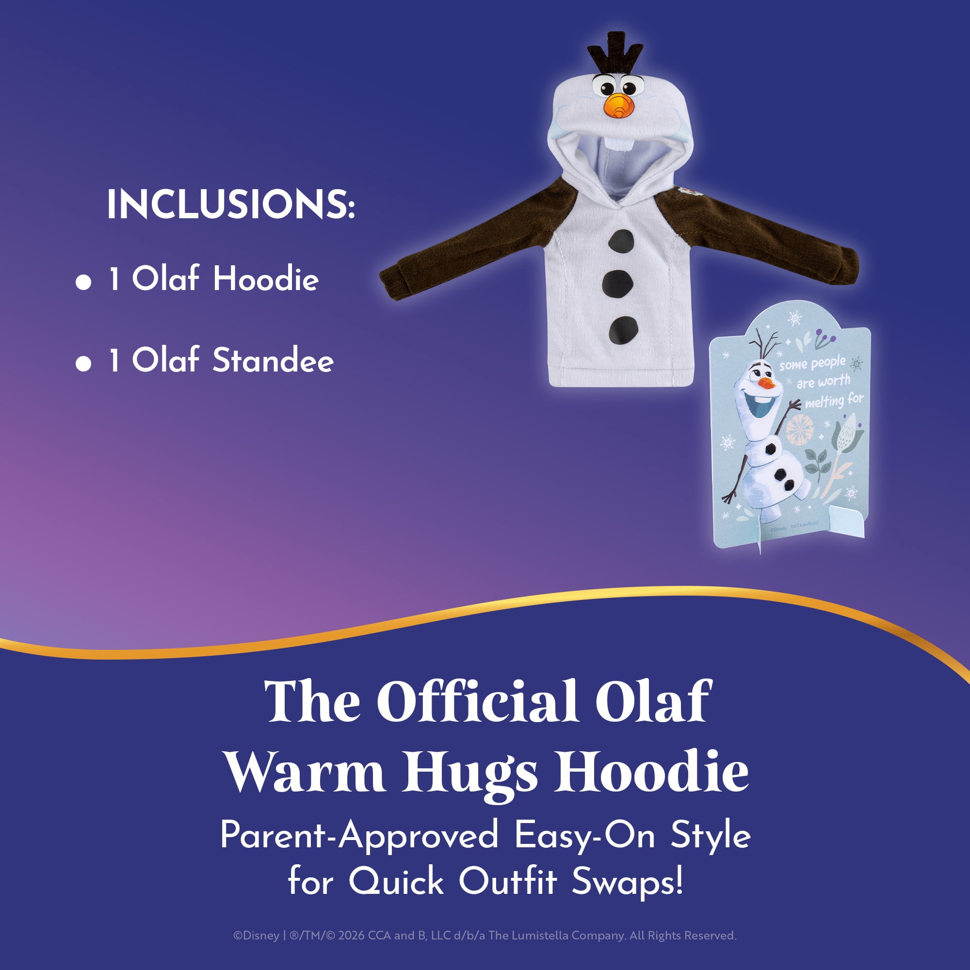 The Elf on the Shelf Disney Frozen Olaf Warm Hugs Hoodie with Olaf Standee - Scout Elf Not Included
