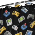 thumbnail image 3 of Retro Consoles Games Icons Black Pattern Shower Curtain 72"x72" ,Bathroom Decorative Shower Curtains Set with 12 Hooks,Modern Waterproof Washable Shower Curtain, 3 of 6