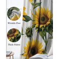 thumbnail image 3 of Summer Sunflowers Blackout Curtains for Bedroom Living Room Darkening Curtains 84 Inch Length 2 Panels Set Farmhouse Watercolor Floral Wooden Window Curtain Window Treatment Grommet Drapes 52"x84", 3 of 9