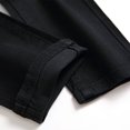 thumbnail image 6 of Penkiiy Men's Ripped Skinny Slim Fit Stretch Distressed Destroyed Jeans Denim Pants M Black, 6 of 8