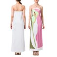 thumbnail image 2 of Gupgi Robe Tube Ample pour Femmes Épaules Dénudées Robe Contrastée Robe Longue d'Été Sans Bretelles, 2 of 9