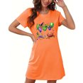 thumbnail image 2 of Fjofpr Shirts for Women Trendy Women's Carnival Short Nightgown With Printed Round Neck And Short Sleeves On The Chest, 2 of 5