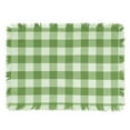 thumbnail image 4 of DII Bright Green Heavyweight Check Fringed Placemat (Set of 6), 4 of 4