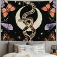 thumbnail image 2 of PRATYUS  Snake Tapestry Floral Plants Wall Tapestry Moon Phase Tapestries Boho Mandala Tapestry Wall Hanging Large Butterfly Tapestry for Bedroom Aesthetic, Purple  40x60inch, 2 of 6