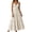 Beige, variant on Luvior Women Bohemian Back Bow Knot Dress Print Sleeveless Long Gown Summer Casual Beach Vacation Flowy Lightweight Breathable Floral Fashion Outfit White S
