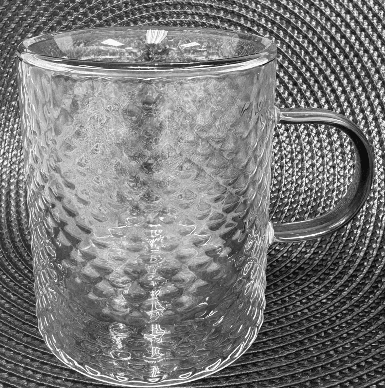 Mainstays 12 oz Double Wall Glass Mug - Safe for Cold Brew & Hot Coffee