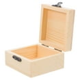 thumbnail image 5 of WHAMVOX Small Wooden Jewelry Box for DIY Painting Square Craft Box with Lid Decorative Storage Wooden Chest for Jewelry Keepsakes, 5 of 8