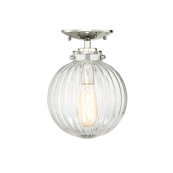 Trade Winds Lighting 1-Light Ceiling Light In Polished Nickel