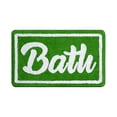thumbnail image 2 of KOYPTL Waffle Bath Mat Boho Flocked Bath Rug Absorbent Non Slip Ultra Soft Bathroom Mats Machine Washable Knit Bath Rugs with Bath Letter for Bathroom Bedroom Kitchen Tub 16*24" Green, 2 of 6