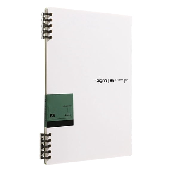 B5 5 Ring Binder Refillable Notebook, PU Leather Loose Leaf Journal for Office, Home School Organizer