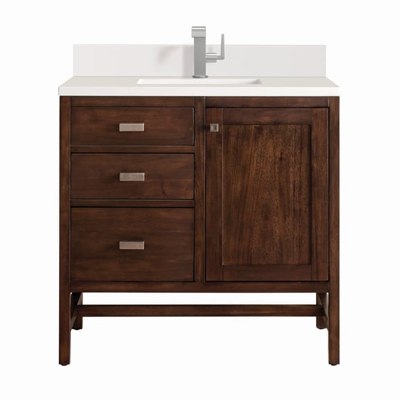James Martin Vanities E444-V36-MCA-1WZ Addison 36" Single Basin Wood Vanity Set -