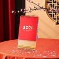 thumbnail image 1 of Rewenti 2026 Paper Desk Calendar Office Desktop Calendar Festive Red Mini Desk Calendar, 1 of 6