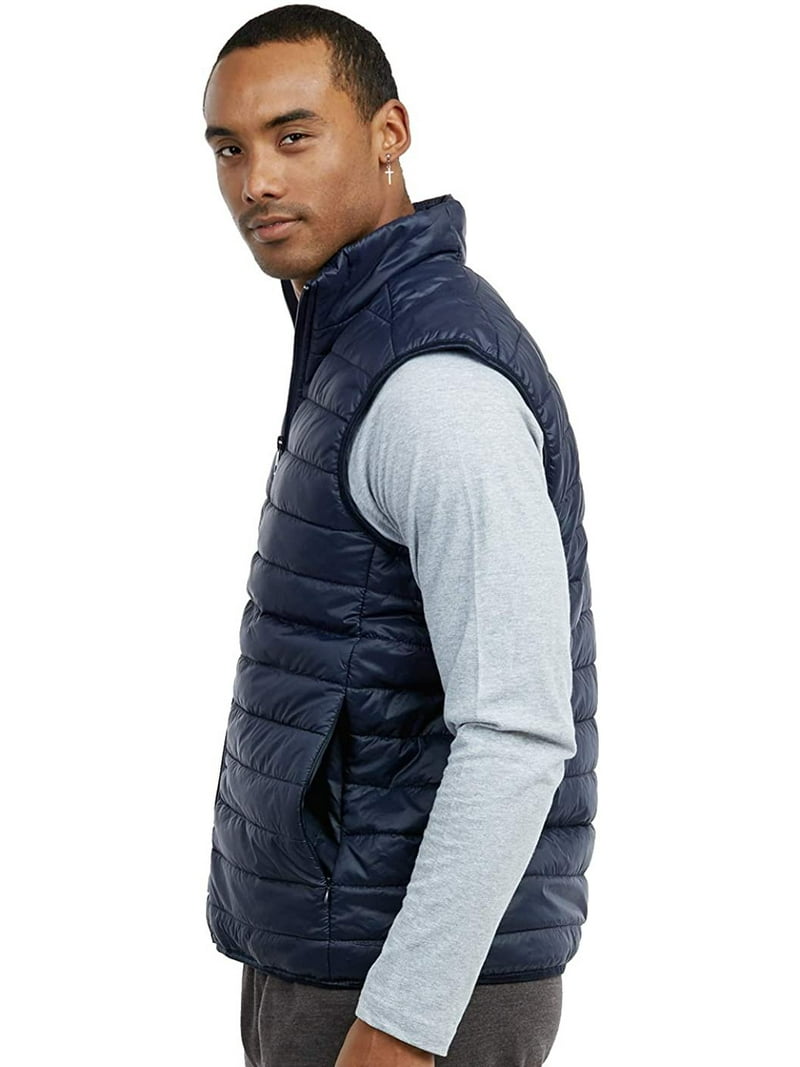 Men's Lightweight Puffer Vest 3XL, NAVY - Walmart.com