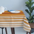 thumbnail image 4 of Burnt Orange Ombre Stripe Table Cloth Waterproof Tablecloths, Farmhouse Striped Gradient Tablecloth Dining Table Cover for Kitchen Party Tabletop Outdoor, Rectangle Tablecloth 54x108 Inch, 4 of 9
