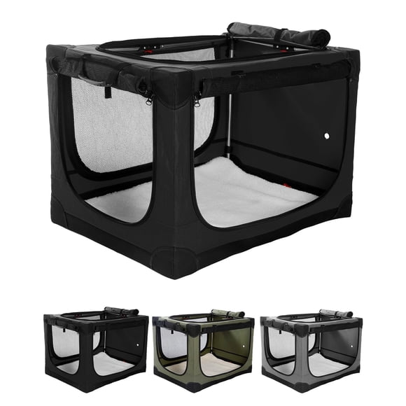Jaula para perros Veraste 107 x 79 x 79 cm, plegable, grande, 40 kg