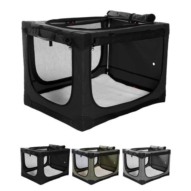 Jaula para perros Veraste 107 x 79 x 79 cm, plegable, grande, 40 kg