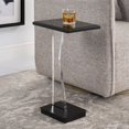 thumbnail image 2 of Uttermost Angle 22.75" Contemporary Metal & Acrylic Accent Table in Black, 2 of 9