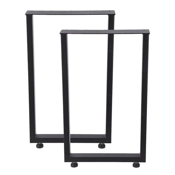 QinaQin Patas metálicas industriales para muebles, juego de 2 soportes de acero para mesa de comedor, escritorio, banco o proyectos DIY de sala y oficina