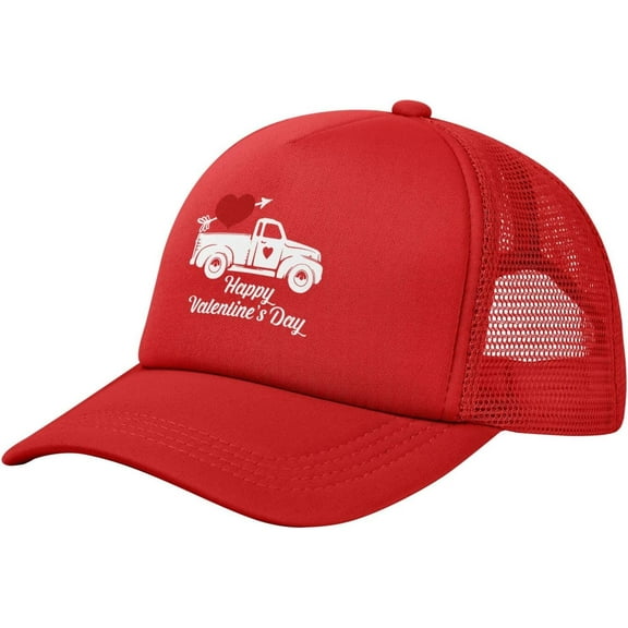 Happy Valentines Day Hat Mesh Trucker Hat Funny Baseball Cap Men Women