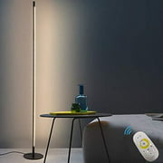 Smart LED Floor Lamp, Dimmable Standing Uplight Lamp with Remote Control, Modern Ultrathin 3 Color Temperatures in One LED Standing Lamp for Reading, Living Rooms, Bedroom and Offices
