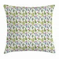 thumbnail image 1 of Exotic Throw Pillow Cushion Cover, Saguaro San Pedro Cactus Rebutia Floral Desert Wilderness Pattern, Decorative Square Accent Pillow Case, 20 X 20 Inches, Lime Green Fuchsia Slate Blue, by Ambesonne, 1 of 2