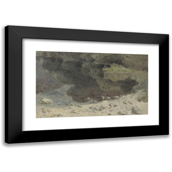 Joshua Cristall 24x16 Black Modern Framed Museum Art Print Titled - In Borrowdale, Cumberland (1805)