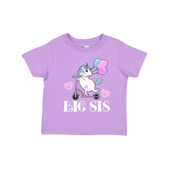 Inktastic Big Sis Unicorn Sister Announcement Girls Toddler T-Shirt